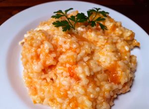 Una foto de Risotto Cremoso de Calabaza y Zanahoria
