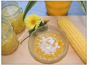 Hình của món Chè Ngô nấu với bột sắn dây.