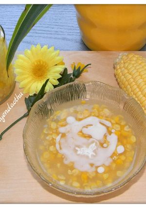 Hình của món Chè Ngô nấu với bột sắn dây.