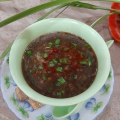 A picture of Hot and Sour Soup.