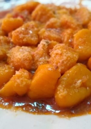 Una foto de Ñoquis de calabaza