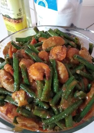 Foto resep Tumis kacang panjang, udang & baso