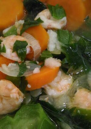 Foto resep Sup oyong wortel kaldu udang