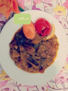 صورة لوصفة مسقعة باذنجان و بطاطس