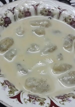 A picture of Choshi Pithe(with sooji and nariyal).