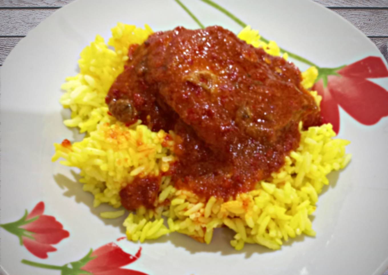 Nasi kuning magic com tanpa santan