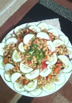 A picture of Macaroni jollof.