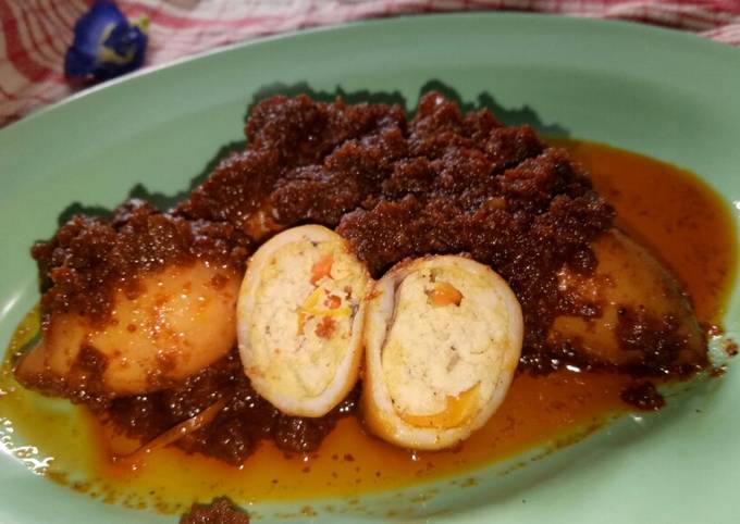 Rendang cumi isi tahu