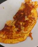 My Breakfast Chorizo Onion & Cheese Omelette