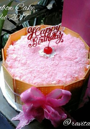 Foto resep Zachra Birthday Cake aka Rainbow Cake