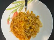 A picture of left over spaghetti