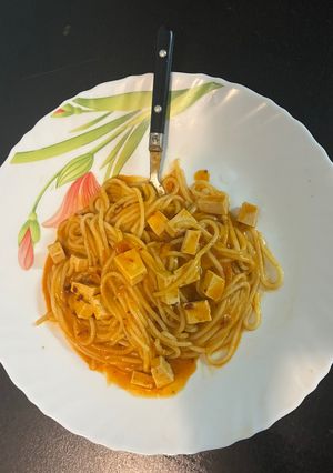 A picture of Quick Spaghetti with Pasta Sauce (Efficiency Version).