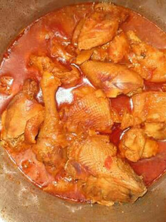 A picture of Stewed Kienyeji chicken.