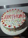 Birthday cake compota de chabacano