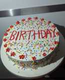 Birthday cake compota de chabacano