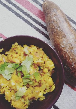 A picture of Cassava masala.