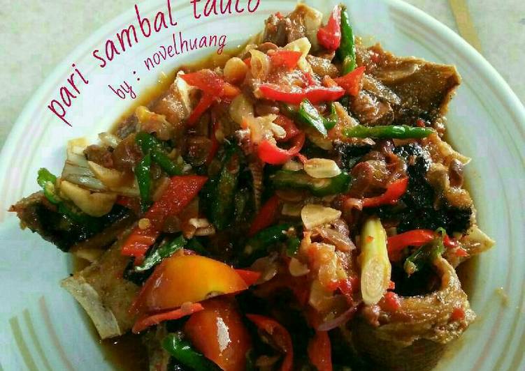 Bumbu Menyiapkan Pari sambal tauco Lezat