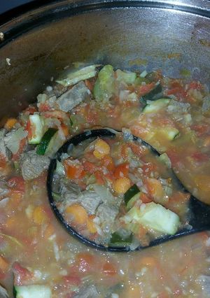 A picture of Beef and Vegetable Soup.