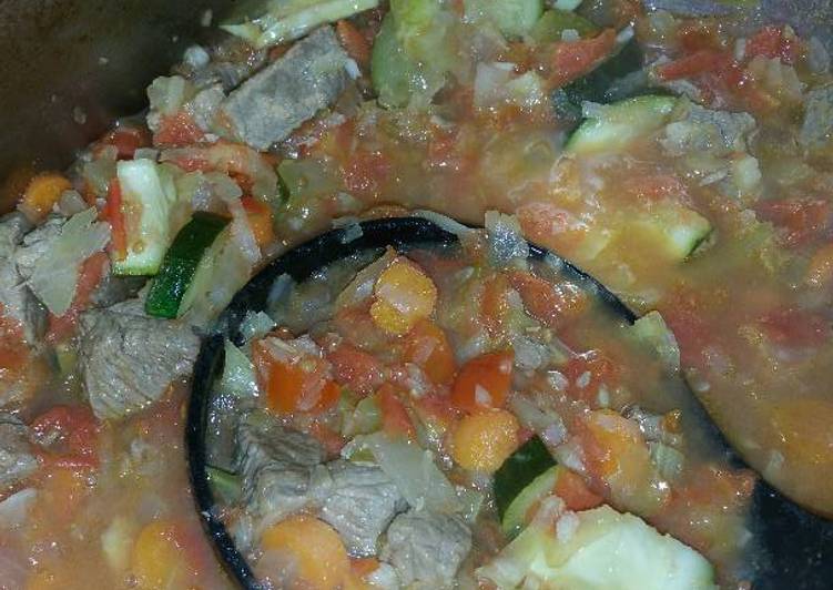 Steps to Prepare Perfect Beef and Vegetable Soup