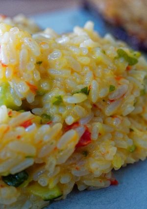 Une photo de Riz aux courgettes et poivron au Cook Expert