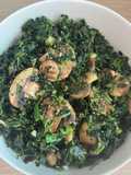 Sautéed Spinach and Mushroom with Garlic