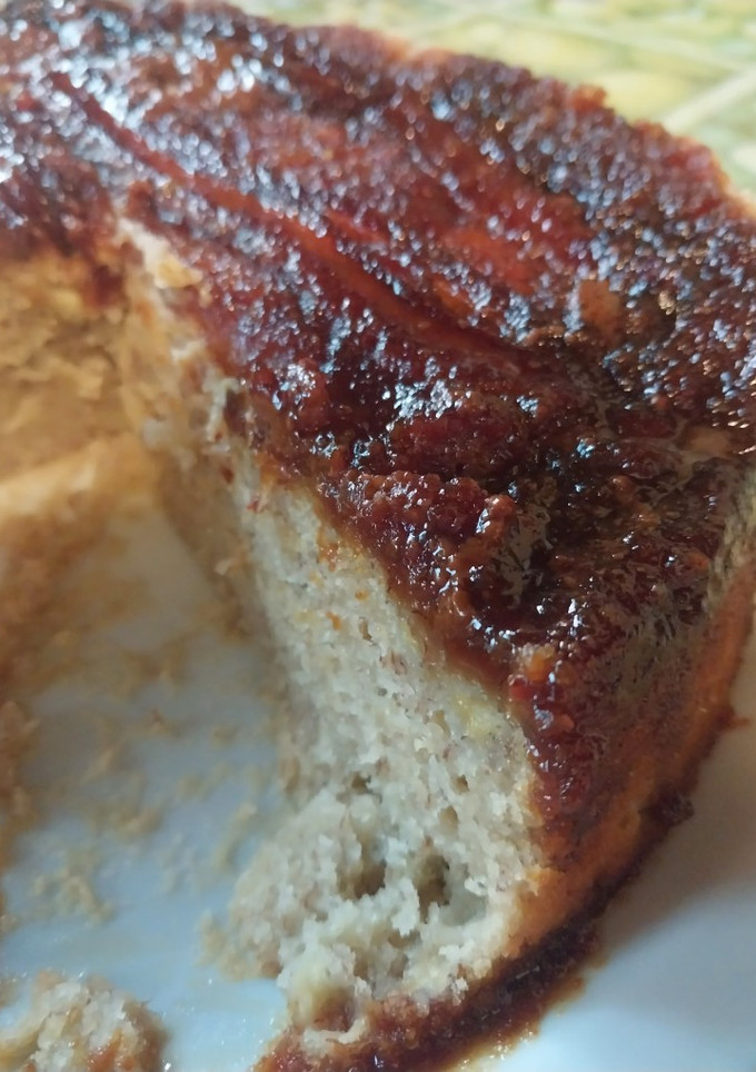 Una foto de Bizcochuelo de banana, con caramelo