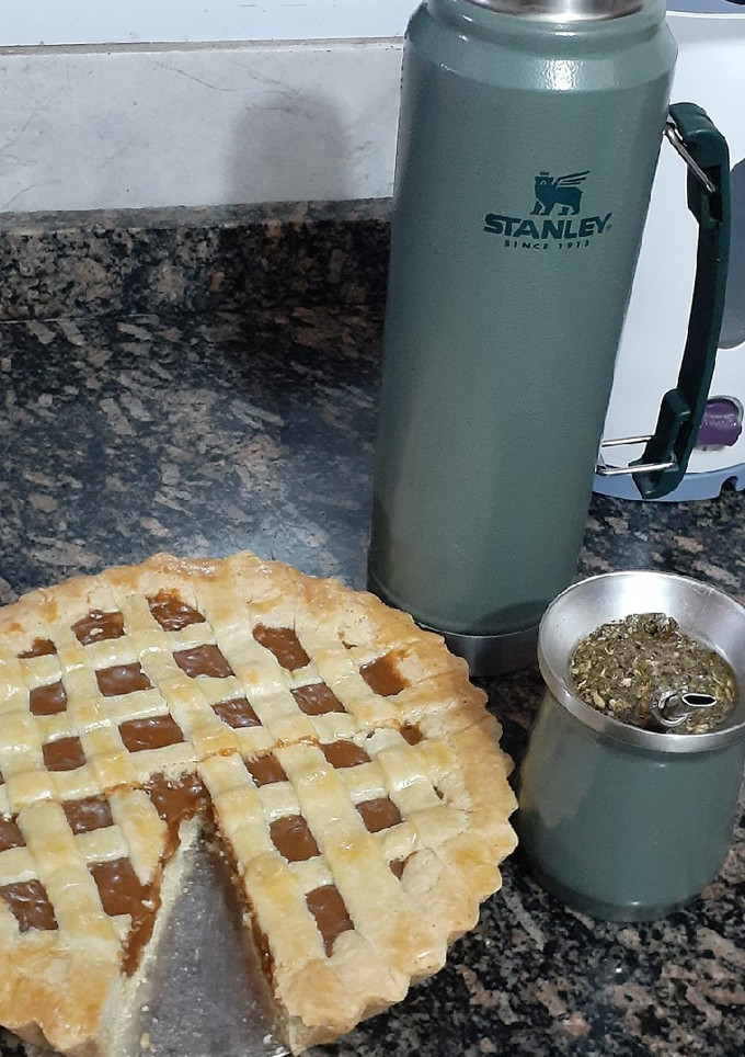 Una foto de Pastafrola de dulce de leche sin manteca