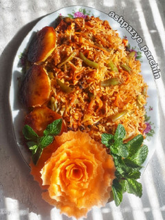 عکسی از دستور لوبیا پلو با هویج 🌸