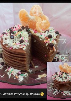 Foto resep Bananas Pancake Rainbow