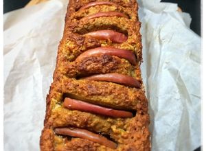 Una foto de Budín de avena en hojuelas y manzanas ! Sin gluten, sin azúcar, sin leche !!!