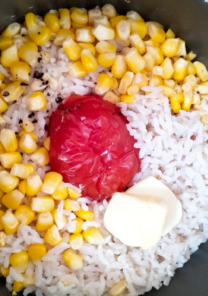 Foto resep Nasi Tomat Jagung Magic Com