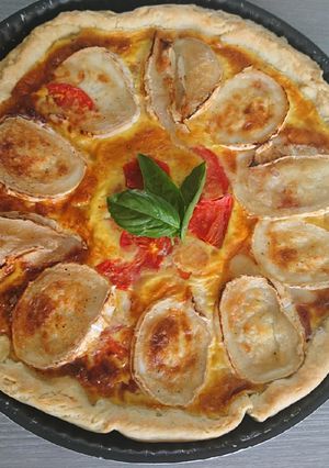 Une photo de Quiche Lardons tomate chèvre