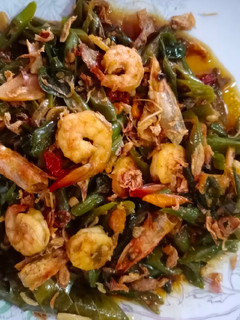Foto resep Tumis buncis udang lombok ijo