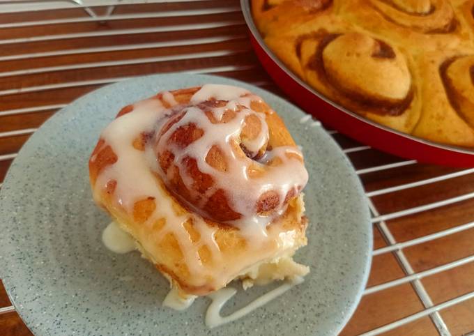 Anti Ribet, Membuat Cinnamon Rolls with Glaze Murah