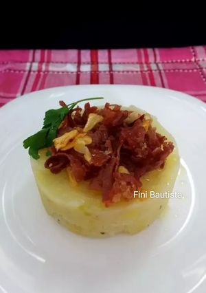 Una foto de Repollo con patatas y jamón(col o berza)
