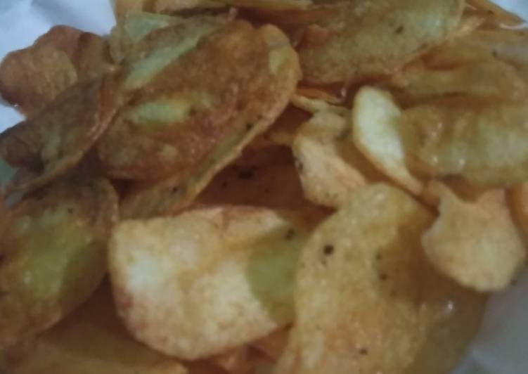 makanan Kripik kentang anti gagal yang Menggugah Selera