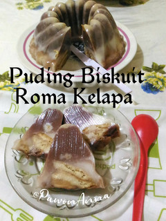 Foto resep Puding Biskuit Roma Kelapa