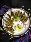 Okra stuffed with Cluster Beans Chutney