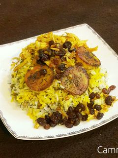عکسی از دستور ماش پلو (کته) با مرغ