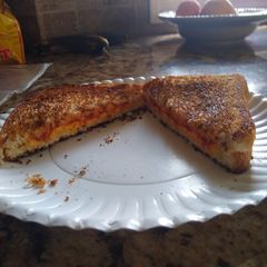 Pizza grilled cheese A picture of Pizza grilled cheese.