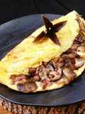 Omelete de Portobello com Bacon