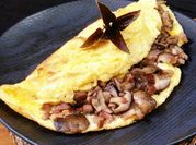 Uma foto de cogumelo omelete
