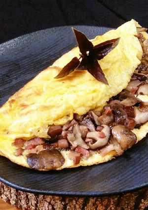 Foto de Omelete de Portobello com Bacon