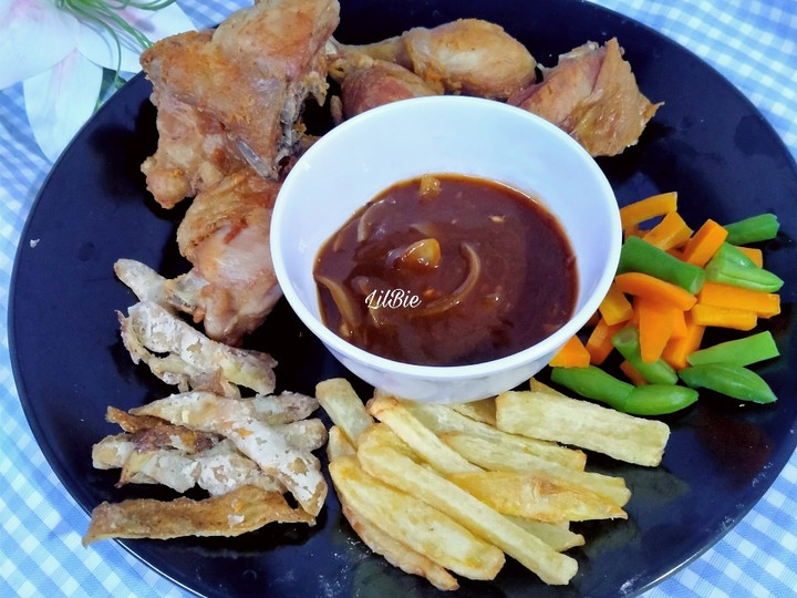 Resep Ayam Goreng Saus Barbeque, Enak Banget