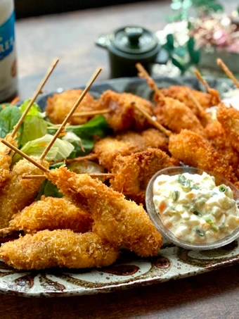 Recipe Japanese Skewered Seafood Fry the So Delicious Perfect