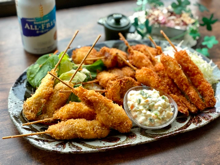 Recipe Japanese Skewered Seafood Fry the So Delicious Perfect