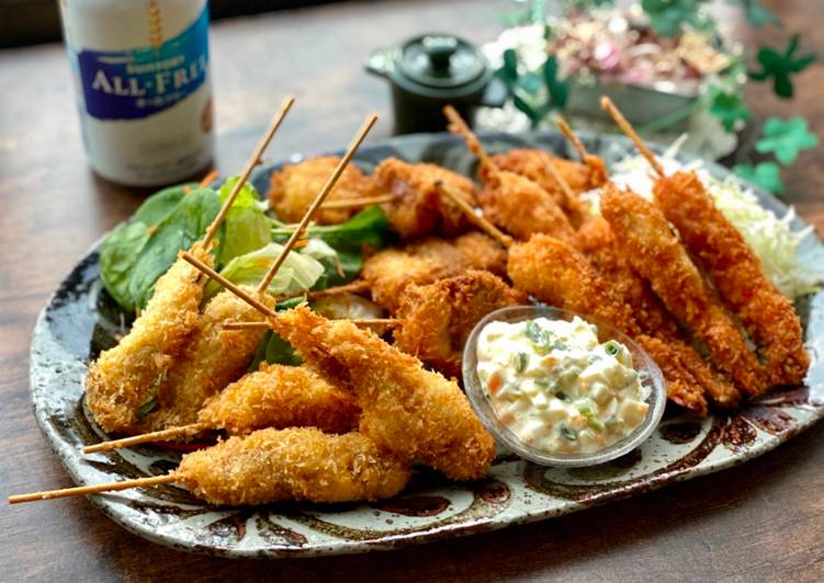 Easiest Way to Prepare Any-night-of-the-week Japanese Skewered Seafood Fry