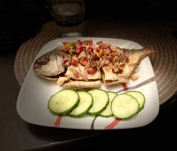 Ultimate, Prepare Fried fish with dabu sambal Yummy