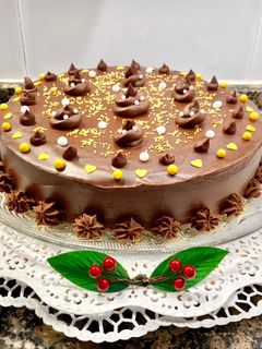 Una foto de Tarta cremosa de chocolate