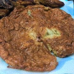 A picture of Tortang Talong (Filipino Eggplant Omelette).